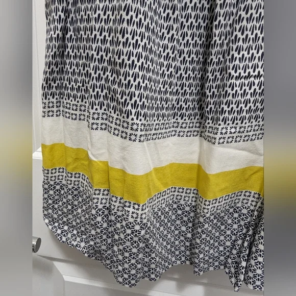 BODEN | lightweight, lined dress, black, white and yellow, faux wrap skirt, 4 - Picture 2 of 9